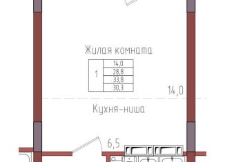 Продается квартира студия, 30.3 м2, Калининград, Центральный район