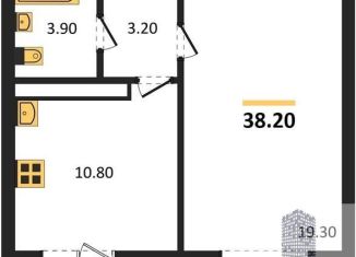 Продается однокомнатная квартира, 38.2 м2, Воронеж, улица Шидловского, 28