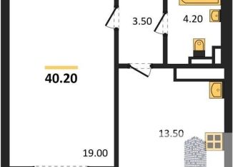 1-комнатная квартира на продажу, 40.2 м2, Воронеж, улица Шишкова, 140Б/16