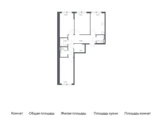 Продам 3-комнатную квартиру, 78.3 м2, Москва, жилой комплекс Остафьево, к21