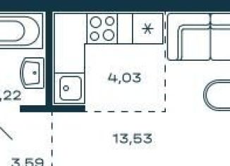 Квартира на продажу свободная планировка, 24.4 м2, Московская область