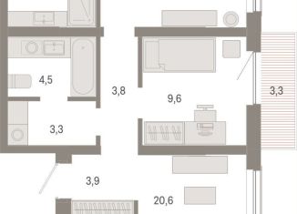 Продажа 2-ком. квартиры, 70.7 м2, Новосибирск