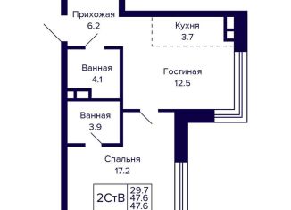 Продаю 2-ком. квартиру, 47.6 м2, Новосибирск, метро Берёзовая роща, Красносельская улица