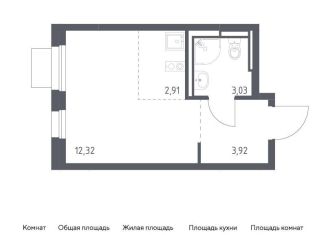 Продается квартира студия, 22.2 м2, село Ям, жилой комплекс Прибрежный Парк, 7.2, ЖК Прибрежный Парк