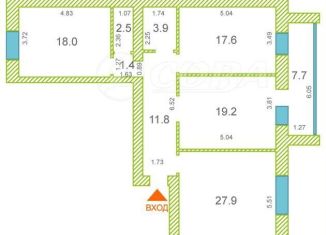 3-комнатная квартира на продажу, 102.3 м2, Тюмень, улица Тимофея Кармацкого, 9, Центральный округ