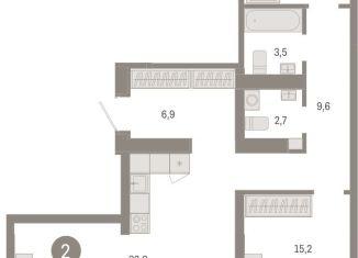 Продам 2-комнатную квартиру, 83 м2, Новосибирск