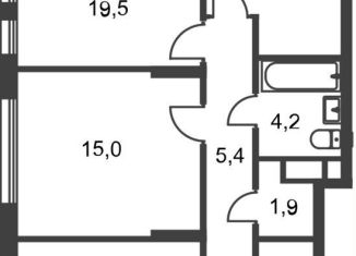 Продажа 3-комнатной квартиры, 86 м2, Москва, деревня Рассказовка, 1