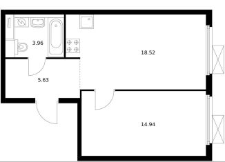 Продам 1-ком. квартиру, 42 м2, Москва, ЗАО