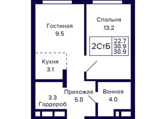 Продам двухкомнатную квартиру, 38.9 м2, Новосибирск, Красносельская улица, метро Октябрьская