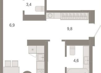 2-ком. квартира на продажу, 76.8 м2, Новосибирск, метро Студенческая