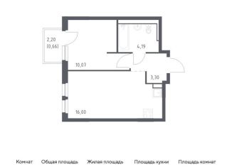 Продам 1-ком. квартиру, 34.2 м2, деревня Новосаратовка, Невская Долина, к1.2