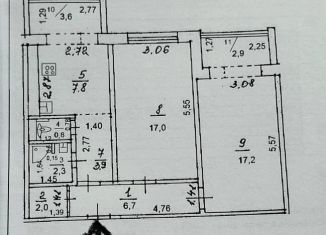 Продается 2-ком. квартира, 64.2 м2, Уфа, улица Адмирала Макарова, 18/1