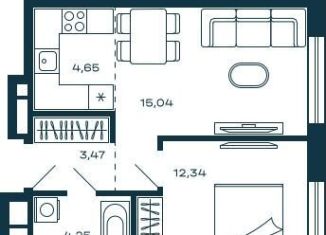 Продам квартиру свободная планировка, 39.8 м2, Красногорск