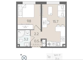 Продаю 1-комнатную квартиру, 31.4 м2, Санкт-Петербург, метро Академическая