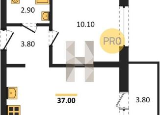 Продается однокомнатная квартира, 36.7 м2, рабочий посёлок Краснообск