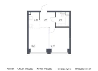 1-комнатная квартира на продажу, 35.5 м2, Москва, ЗАО, жилой комплекс Нова, к3