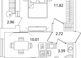 Продажа однокомнатной квартиры, 29.4 м2, Санкт-Петербург, улица Тамбасова, 5Н, метро Проспект Ветеранов