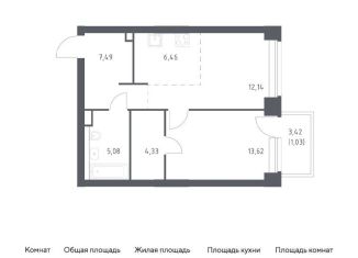 Продам однокомнатную квартиру, 50.2 м2, Москва, ЗАО, жилой комплекс Нова, к2