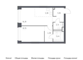 Продажа однокомнатной квартиры, 47.5 м2, Москва, район Раменки, жилой комплекс Нова, к3