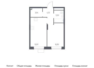 Продажа 1-ком. квартиры, 35.6 м2, Балашиха, жилой квартал Новоград Павлино, к34