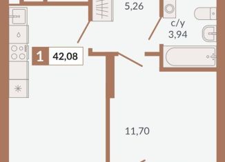 Продаю 1-комнатную квартиру, 42.1 м2, Екатеринбург, метро Геологическая