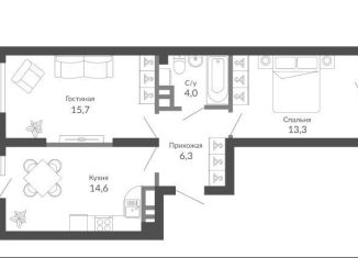 Продам 2-ком. квартиру, 56.6 м2, Новороссийск, улица Куникова, 47Г