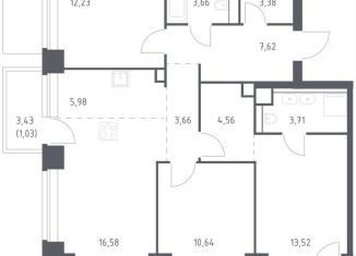 Продается 3-комнатная квартира, 87.6 м2, Москва, ЗАО, жилой комплекс Нова, к1