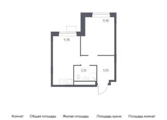 Продам 1-ком. квартиру, 32.8 м2, Балашиха, жилой квартал Новоград Павлино, к34