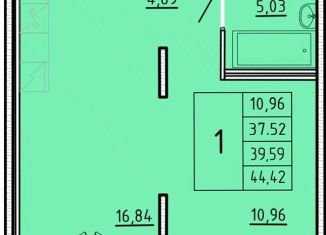 Продаю 1-комнатную квартиру, 37.5 м2, посёлок Шушары