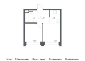 Продается 1-комнатная квартира, 35.6 м2, Москва, ЗАО, жилой комплекс Нова, к2