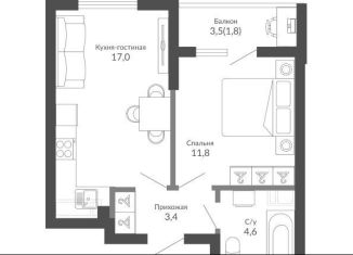 Продажа 1-комнатной квартиры, 38.3 м2, Новороссийск, улица Куникова, 47Г