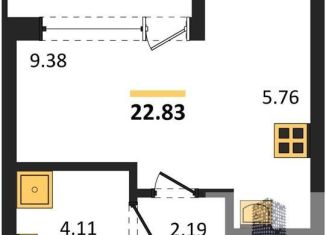 Продаю квартиру студию, 22.8 м2, Воронеж, Левобережный район