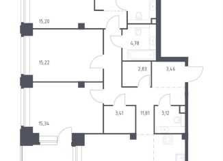 Продается 3-ком. квартира, 109.5 м2, Москва, ЗАО, жилой комплекс Нова, к3