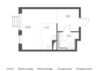 Продам квартиру студию, 26.7 м2, Московская область, микрорайон Пригород Лесное, к6