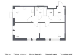 Продается 2-ком. квартира, 60.5 м2, Химки, жилой комплекс Квартал Ивакино, к2