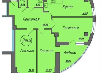 Продажа трехкомнатной квартиры, 106 м2, Ростовская область, Кировский проспект, 69