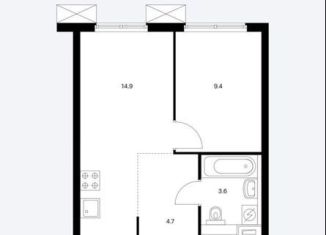 Продается однокомнатная квартира, 32.6 м2, Москва