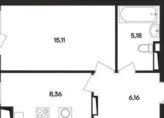 Продам 1-комнатную квартиру, 34.8 м2, Крым