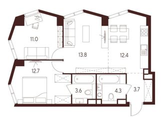 Продажа трехкомнатной квартиры, 61.5 м2, Москва, САО