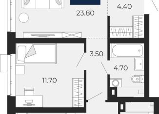 Продажа 2-ком. квартиры, 70.9 м2, Тюмень