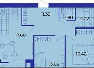 Продам 2-ком. квартиру, 72.1 м2, Брянск, Советский район, улица имени О.С. Визнюка, 20