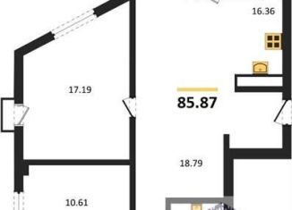 Продается 3-ком. квартира, 85.9 м2, Воронежская область, набережная Чуева, 7