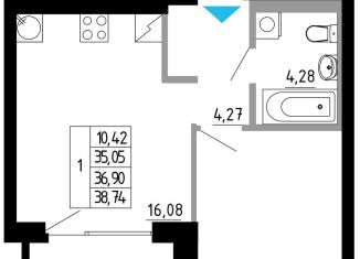 Продается 1-комнатная квартира, 36.9 м2, Свердловская область, Походная улица, 12