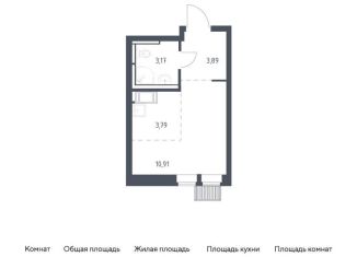 Квартира на продажу студия, 21.8 м2, Московская область