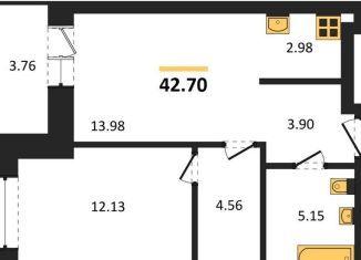 Продается 1-ком. квартира, 42.7 м2, Новосибирск, метро Заельцовская