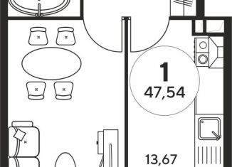 Продажа 1-комнатной квартиры, 47 м2, Ростовская область, Пушкинская улица, 97