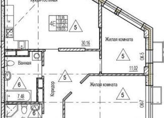 Продажа 3-ком. квартиры, 107.2 м2, Воронежская область, набережная Чуева, 7