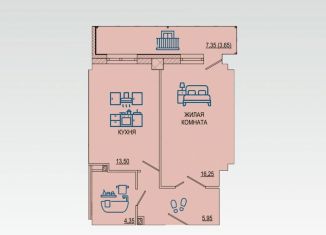 Продам 1-ком. квартиру, 42.8 м2, Волгоград, Советский район