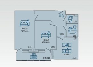 Продам двухкомнатную квартиру, 62.5 м2, Волгоград, Советский район