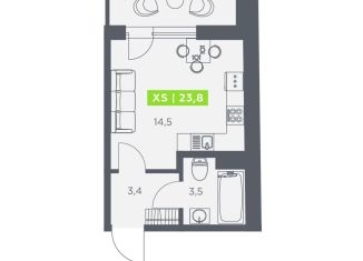 Продам квартиру студию, 23.8 м2, Санкт-Петербург, Василеостровский район, бульвар Головнина, 4